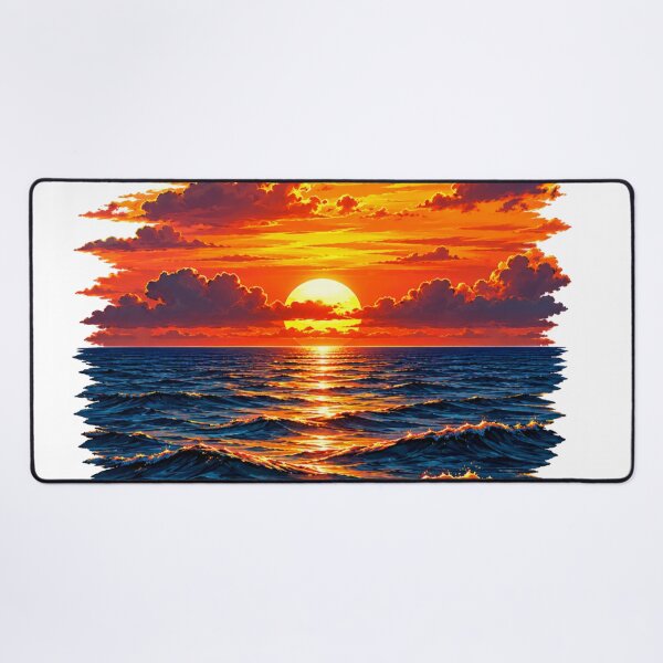 Item preview, Golden Ocean Sunset – Vibrant Seascape Art designed and sold by aliyehc.