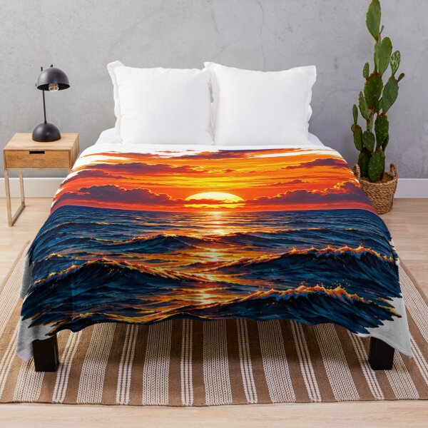 Item preview, Golden Ocean Sunset – Vibrant Seascape Art designed and sold by aliyehc.