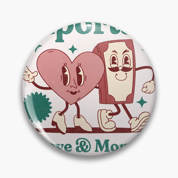 Item preview, The Most Important: Love & Money - Retro Vintage Graphic T-Shirt Design designed and sold by For Glory.