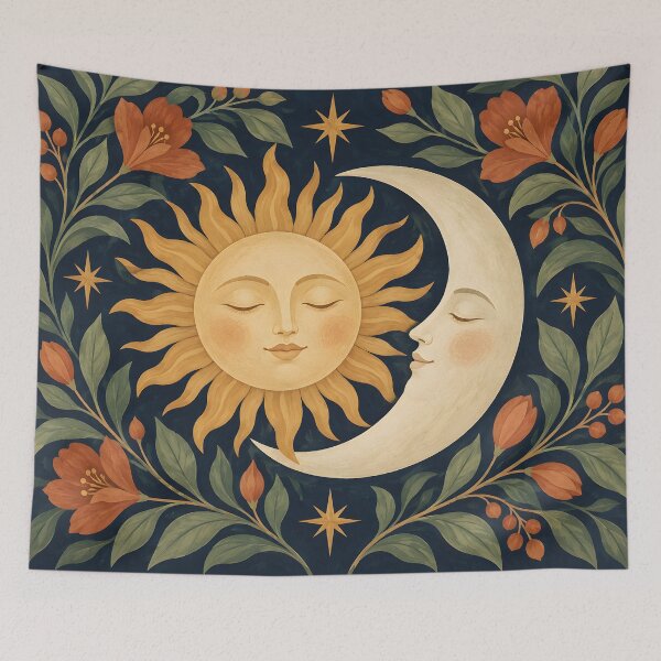 Item preview, Sun and Moon in a Botanical Garden designed and sold by AuraMuse Studio.