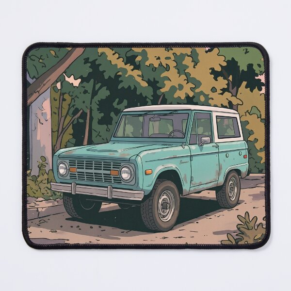 Item preview, Classic Ford Bronco Retro Anime Aesthetic Vintage 4x4 SUV Art designed and sold by Motorline44.