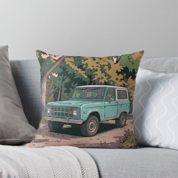 Item preview, Classic Ford Bronco Retro Anime Aesthetic Vintage 4x4 SUV Art designed and sold by Motorline44.