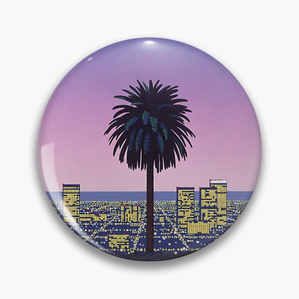 Item preview, Hiroshi Nagai Palm Tree Cityscape designed and sold by LyleKee.