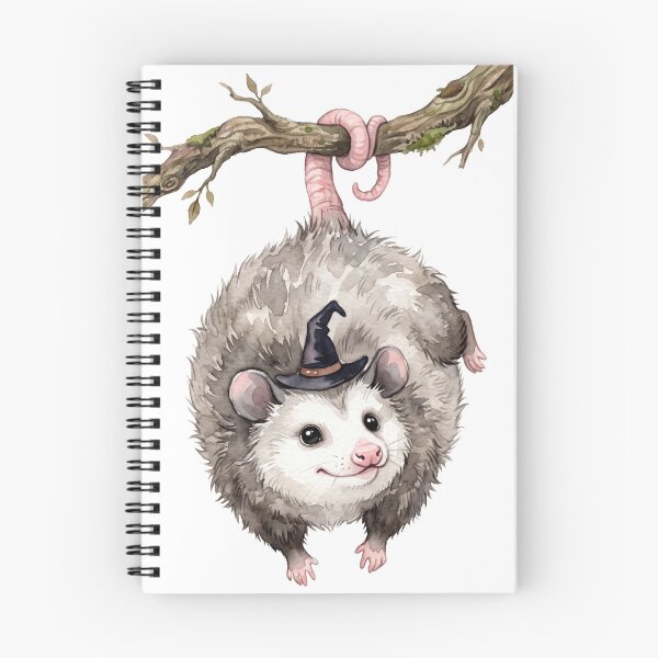 Item preview, Whimsical Opossum Wearing Witch Hat Watercolor Art designed and sold by Digitalphoto4u.