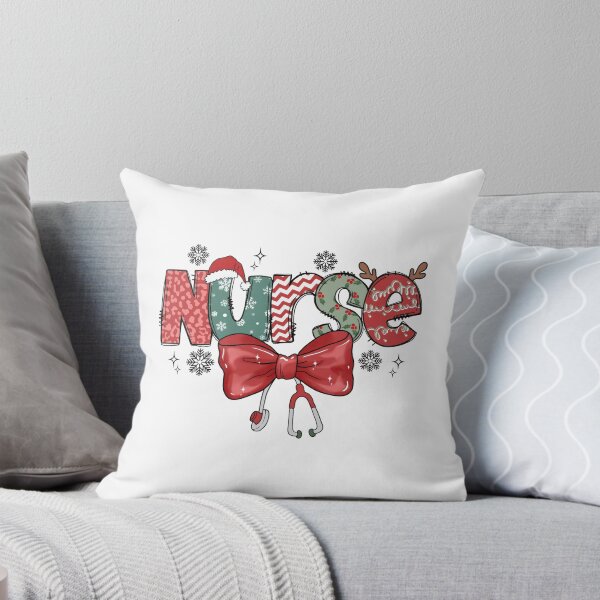 Item preview, Christmas Nurse – Cute Santa Hat Nurse With Bow & Stethoscope designed and sold by Jose Art Studio.