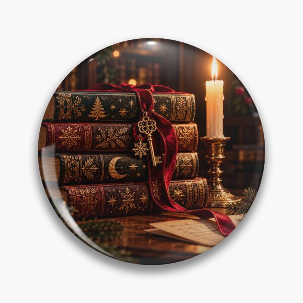 Item preview, Secret Christmas Library – Cozy Vintage Bookish Christmas designed and sold by DreamyPixStudio.