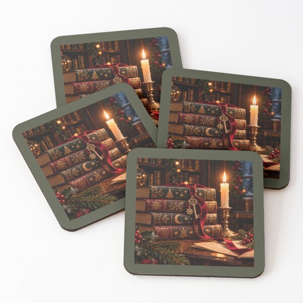 Item preview, Secret Christmas Library – Cozy Vintage Bookish Christmas designed and sold by DreamyPixStudio.