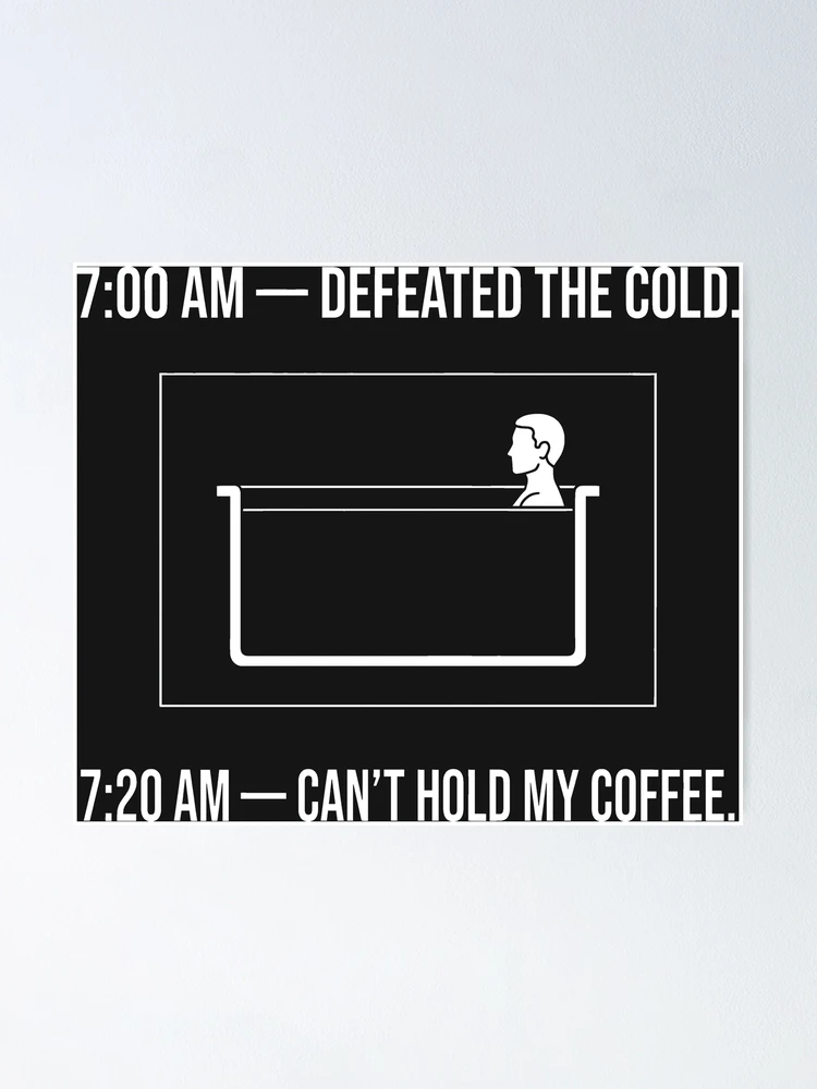 Thumbnail 1 of 3, Poster, Defeated The Cold Ice Bath Morning Routine designed and sold by SplashTastic.