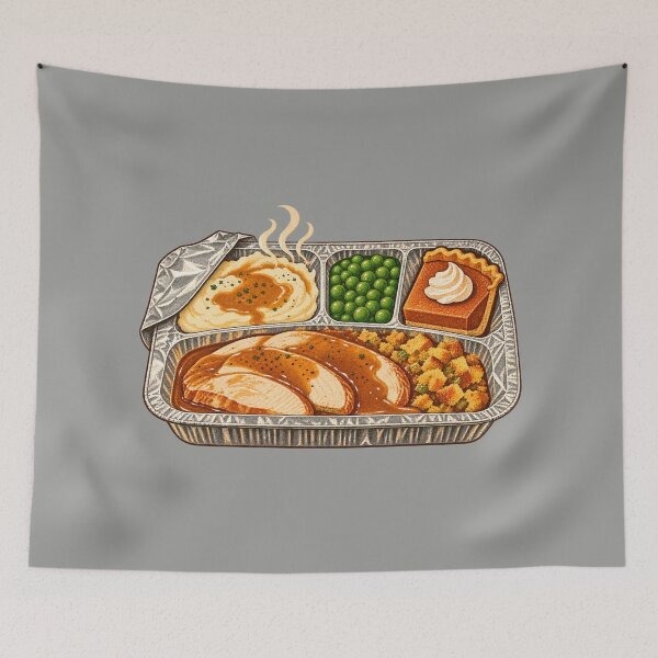 Item preview, Vintage TV Dinner Tray Funny Thanksgiving Retro 1960s Frozen Meal Humor designed and sold by MagicMakerPh.