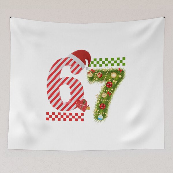 Item preview, 6 7 Christmas – Funny Six Seven Meme Candy Cane & Christmas Tree designed and sold by Jose Art Studio.