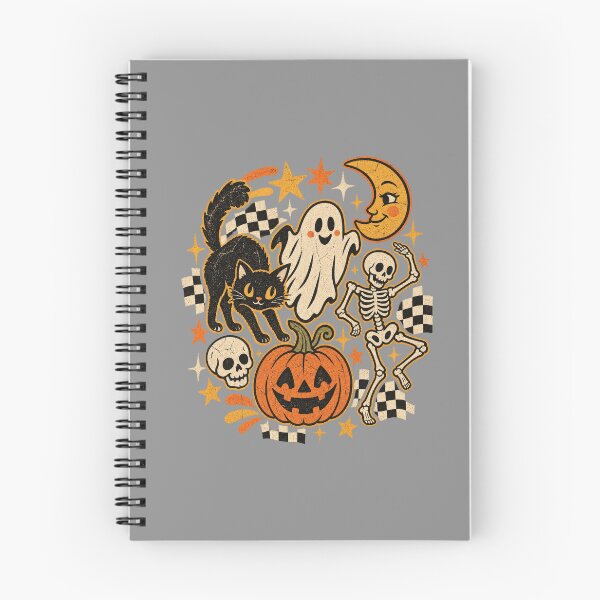 Item preview, Y2K Retro Halloween Dancing Skeleton Ghost Cat Pumpkin designed and sold by Yellowriversss.