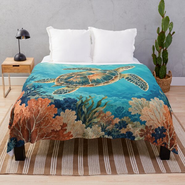 Item preview, Sea Turtle Above a Coral Garden designed and sold by AuraMuse Studio.