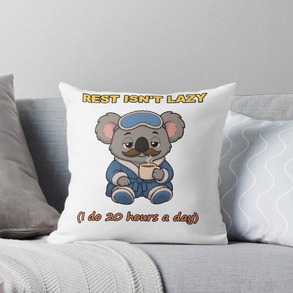 Item preview, Rest Isn't Lazy Sleepy Koala Mustache Mental Health designed and sold by RDMOption.