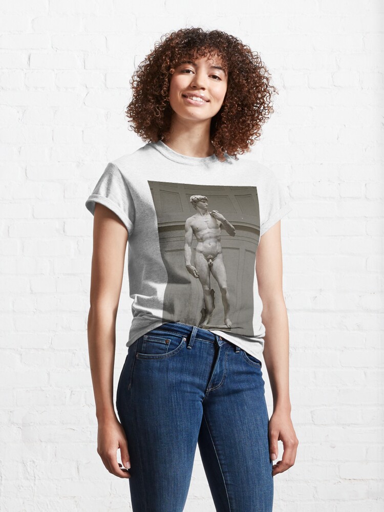 Alternate view of David by Michelangelo #David #Michelangelo #DavidbyMichelangelo #masterpiece Renaissance sculpture Classic T-Shirt