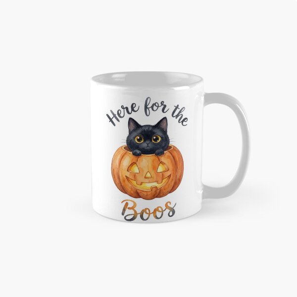 Item preview, Funny Here for the Boos Pumpkin Black Cat designed and sold by Digitalphoto4u.