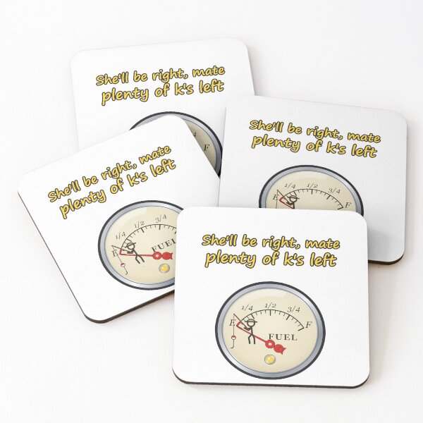Item preview, She'll Be Right Mate Fishing Stick Man Vintage Fuel Gauge designed and sold by RDMOption.