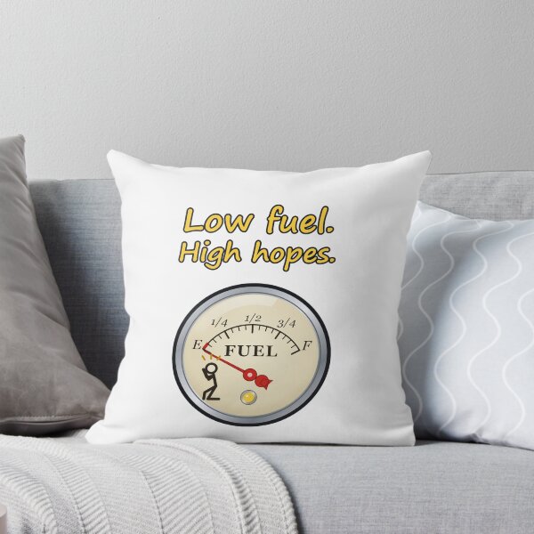Item preview, Low Fuel High Hopes Praying Stick Man Vintage Gas Gauge designed and sold by RDMOption.