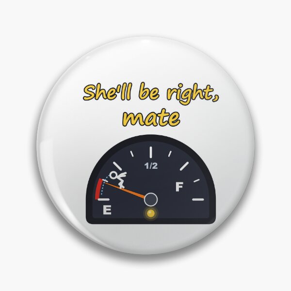 Item preview, She'll Be Right Mate Diving Stick Man Fuel Gauge designed and sold by RDMOption.