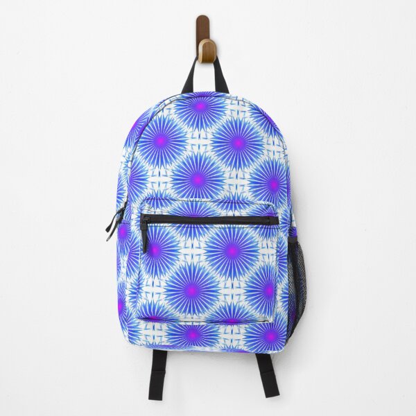 Item preview, Starburst Spirality Geometric Pattern Blue Pink designed and sold by ArtbyDebbieC.