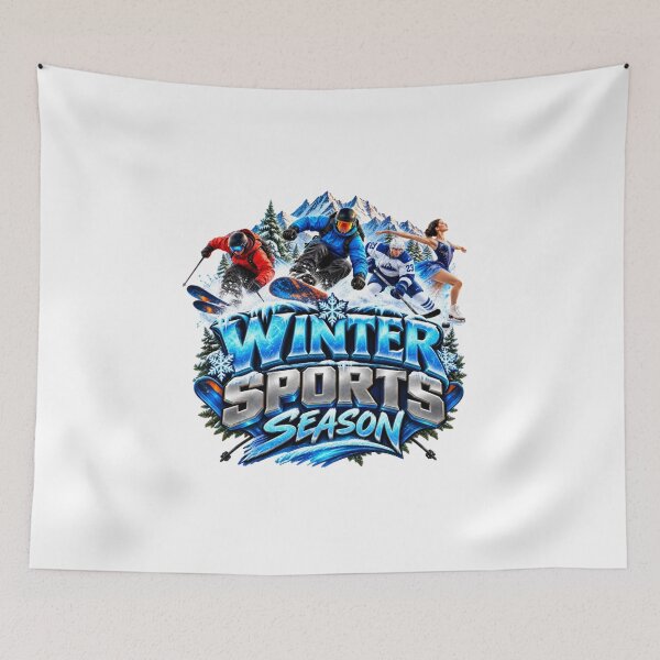 Item preview, Winter Sports Season – Skiing, Snowboarding, Ice Hockey & Figure Skating Mountain Adventure T-Shirt Design designed and sold by GoodPlaceToShop.