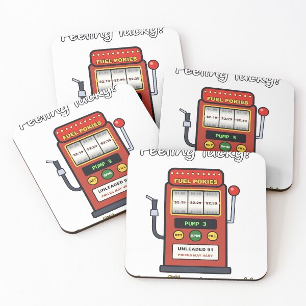 Item preview, Feeling Lucky Fuel Pokies Funny Petrol Pump Slot Machine designed and sold by RDMOption.