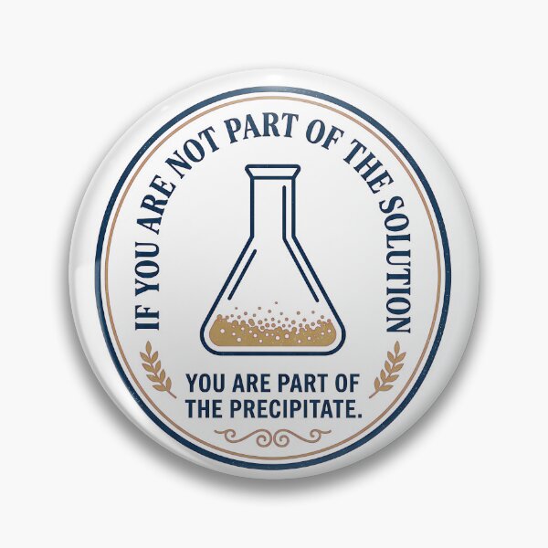 Item preview, If You Are Not Part of the Solution You Are the Precipitate – Chemistry Humor Lab Science Art designed and sold by Luminari Creations.