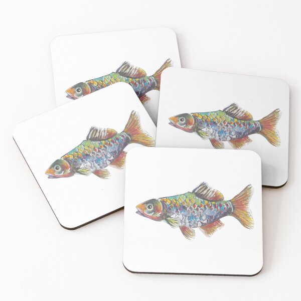 Item preview, Iridescent rainbow fish painting designed and sold by Miques.