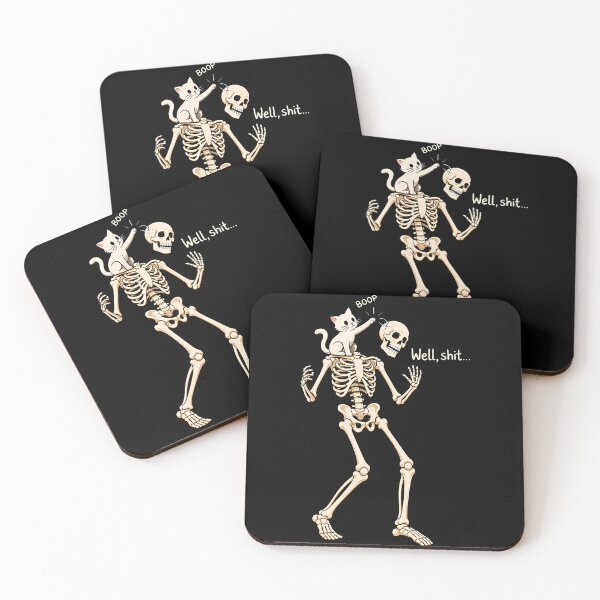 Item preview, Boop Well Shit Skeleton Black Cat Halloween Spooky Season designed and sold by PAROSSA.