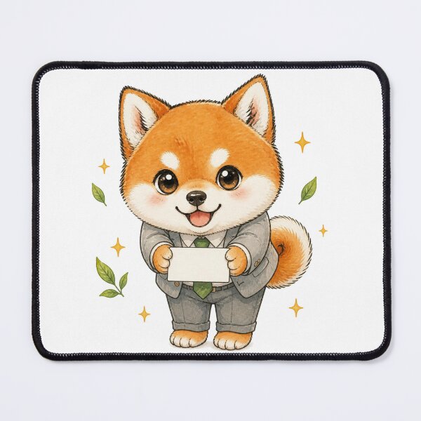 Item preview, Red Shiba Inu Business Card Greeting designed and sold by Kawaii Matcha Studio.