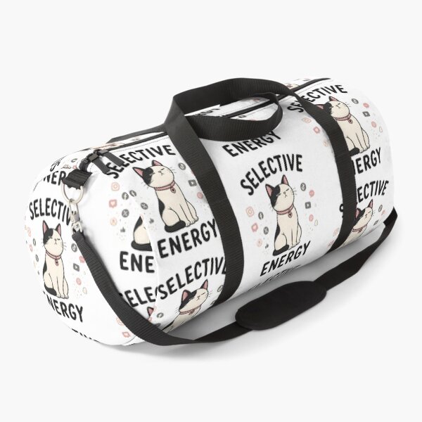 Item preview, Selective Energy Cat – Funny Introvert Cat Art for Social Media Burnout and Quiet People designed and sold by dreamz-world.