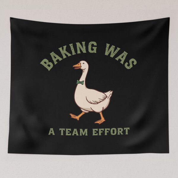 Item preview, Baking Was A Team Effort Cute Goose thanksgiving designed and sold by CF_VintageDesign.