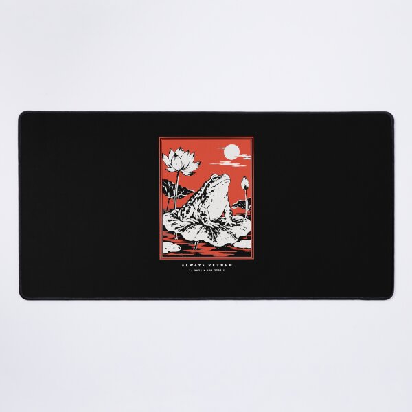 Item preview, neo-ukiyoe frog on lotus vermilion woodblock always return designed and sold by WAVE-JP.