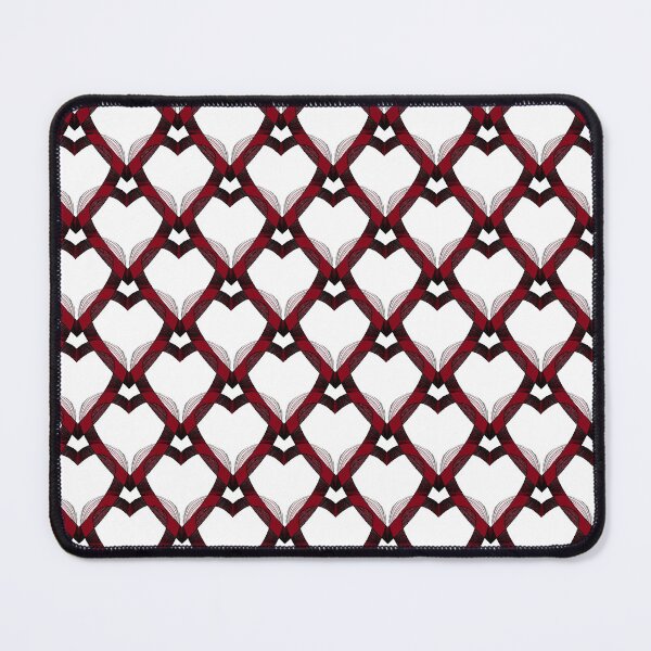 Item preview, Hearts Red Black Pattern designed and sold by ArtbyDebbieC.