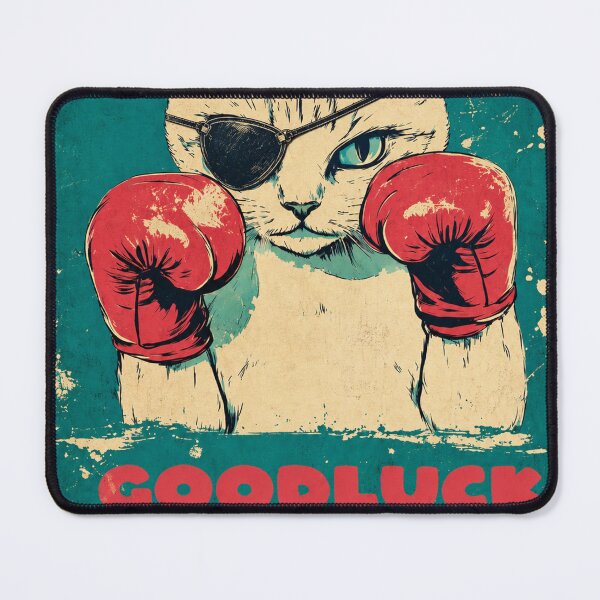 Item preview, Good Luck Boxing Cat Osaka Japanese Vintage Poster designed and sold by NordenPosters.
