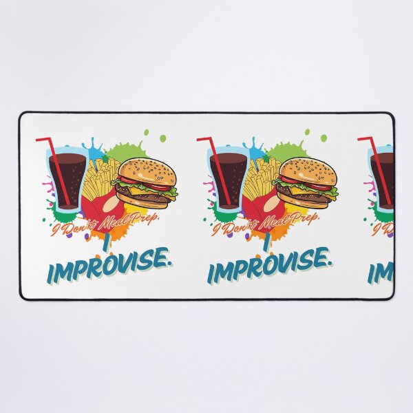 Item preview, I Don't Meal Prep I Improvise – Funny Fast Food Burger Fries designed and sold by THMKagutsuchi.
