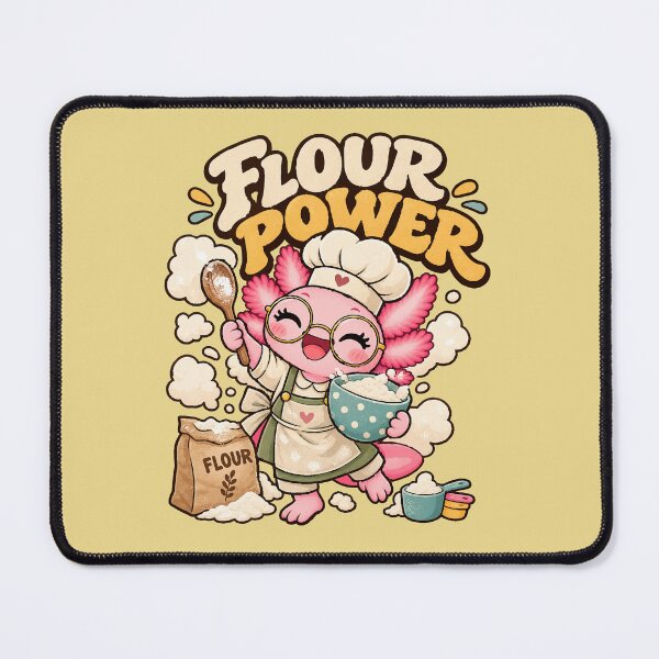 Item preview, Flour Power Axolotl – Cute Baker Baking Design designed and sold by HH Design House.