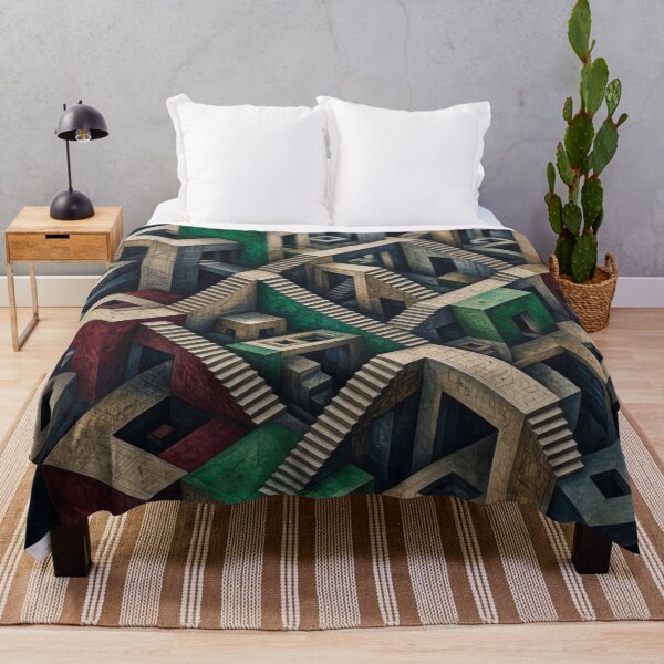 Item preview, Impossible Architecture - Surreal Geometric Labyrinth Art designed and sold by Dogandesighn.
