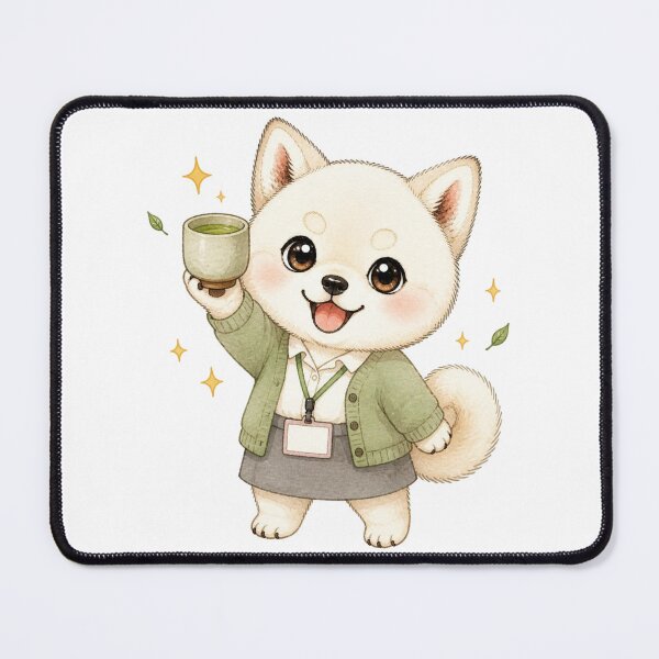 Item preview, Cream Shiba Inu After Work Tea Toast designed and sold by Kawaii Matcha Studio.