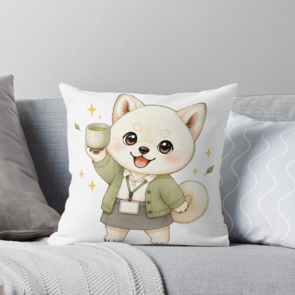 Item preview, Cream Shiba Inu After Work Tea Toast designed and sold by Kawaii Matcha Studio.