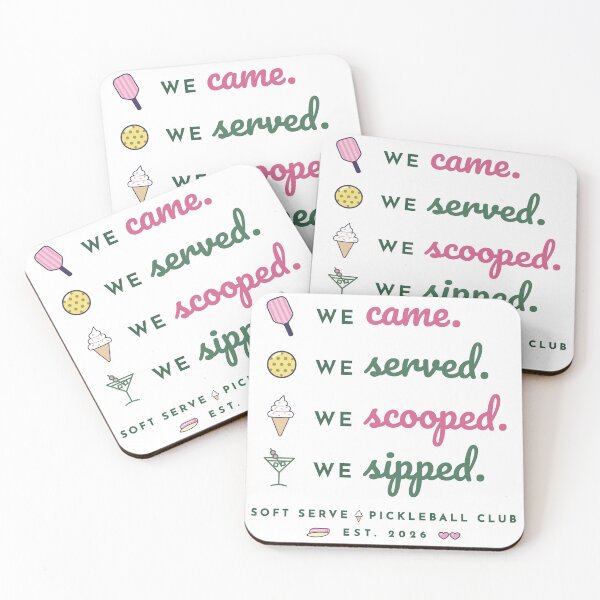 Item preview, We Came We Served We Scooped We Sipped – Funny Pickleball Ice Cream & Cocktails | Soft Serve Pickleball Club designed and sold by IsleAmore.