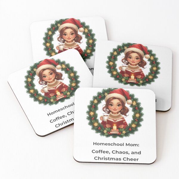 Item preview, Homeschool Mom Christmas - Coffee Chaos and Christmas Cheer designed and sold by VEXA88.