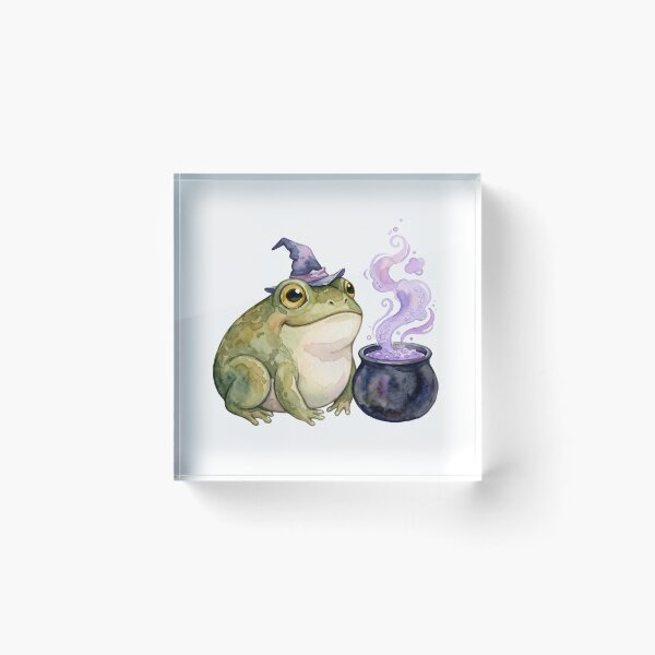 Item preview, Cute Chubby Frog Wizard Cauldron Watercolor Art designed and sold by Digitalphoto4u.