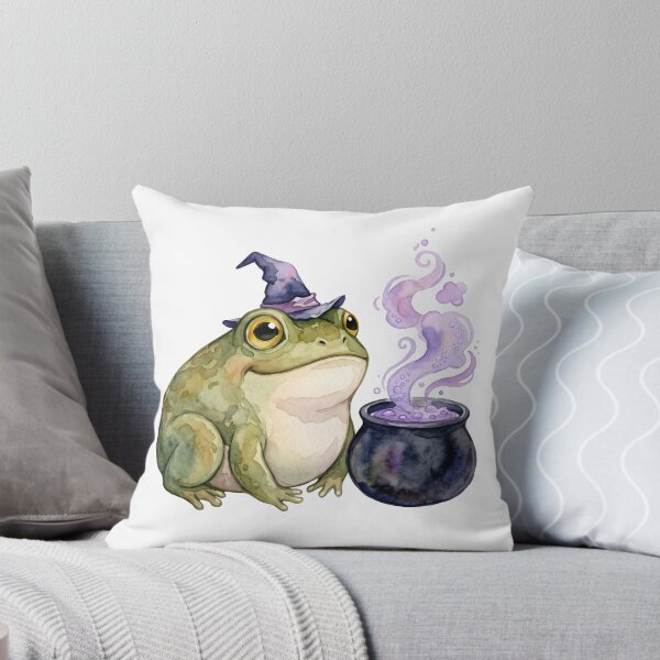 Item preview, Cute Chubby Frog Wizard Cauldron Watercolor Art designed and sold by Digitalphoto4u.