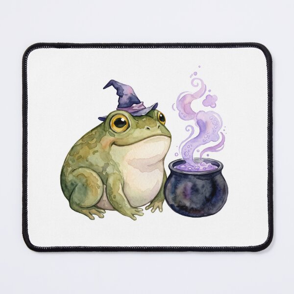 Item preview, Cute Chubby Frog Wizard Cauldron Watercolor Art designed and sold by Digitalphoto4u.