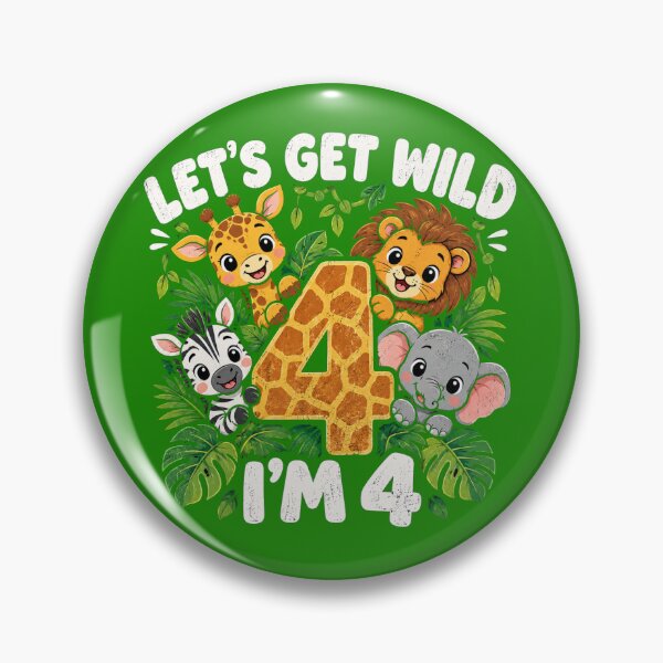 Item preview, Let's Get Wild I'm 4 Zoo Safari Birthday designed and sold by Yellowriversss.