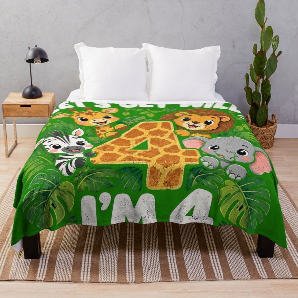 Item preview, Let's Get Wild I'm 4 Zoo Safari Birthday designed and sold by Yellowriversss.