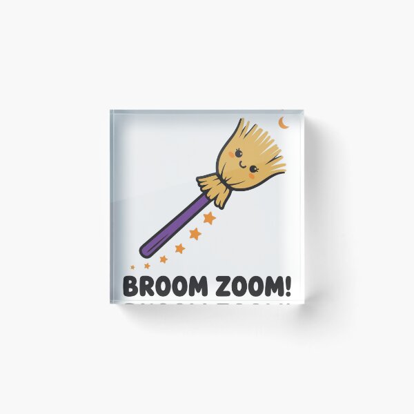 Item preview, Broom Zoom Cute Witch Broom Halloween Tee designed and sold by A Light Worker.