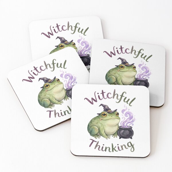 Item preview, Funny Witchful Thinking Frog Wizard Watercolor Art designed and sold by Digitalphoto4u.