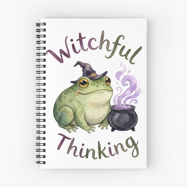 Item preview, Funny Witchful Thinking Frog Wizard Watercolor Art designed and sold by Digitalphoto4u.