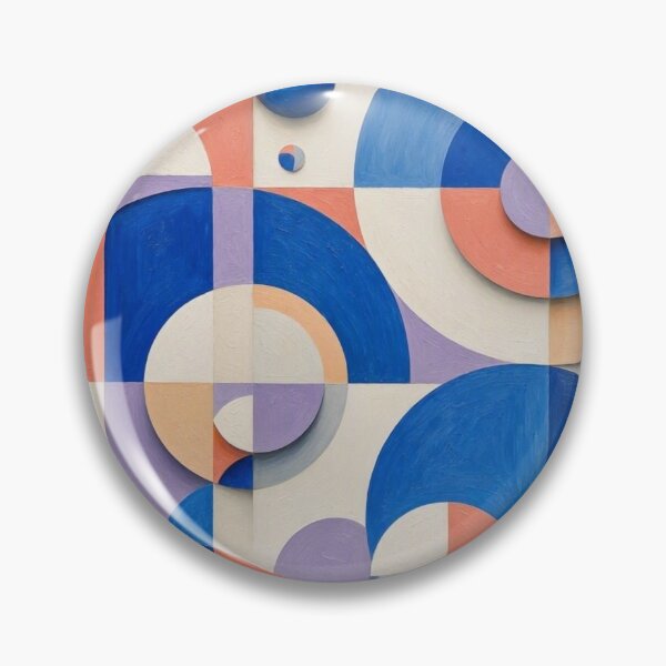 Item preview, Geometric Abstract Harmony - Retro Bauhaus Circle & Quadrant Art designed and sold by Dogandesighn.